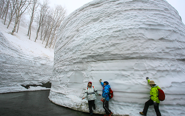 月山雪之回廊健行